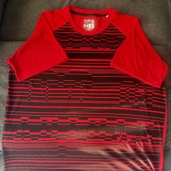 Red and black Adidas Ultimate Tee #adidas #activewear - Picture 1 of 3